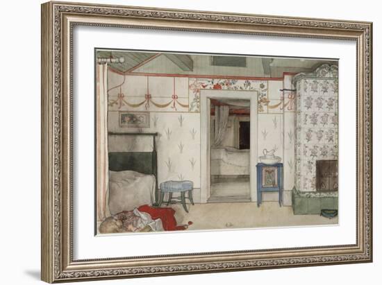 Brita's Forty Winks, from 'A Home' series, c.1895-Carl Larsson-Framed Giclee Print