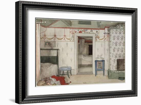 Brita's Forty Winks, from 'A Home' series, c.1895-Carl Larsson-Framed Giclee Print