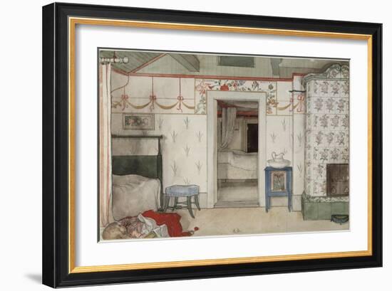 Brita's Forty Winks, from 'A Home' series, c.1895-Carl Larsson-Framed Giclee Print