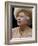 Britain's Queen Elizabeth II Looks Up at the Statue of Her Mother at the Unveiling Ceremony-null-Framed Photographic Print