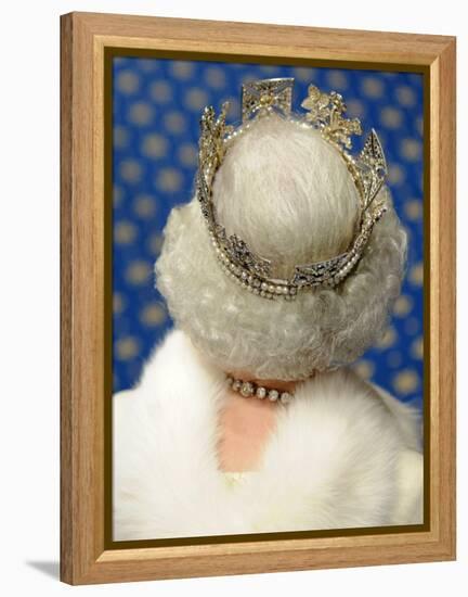 Britain's Queen Elizabeth Leaves the Houses of Parliament in London-null-Framed Premier Image Canvas