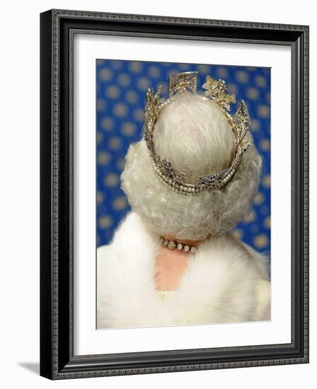 Britain's Queen Elizabeth Leaves the Houses of Parliament in London-null-Framed Photographic Print