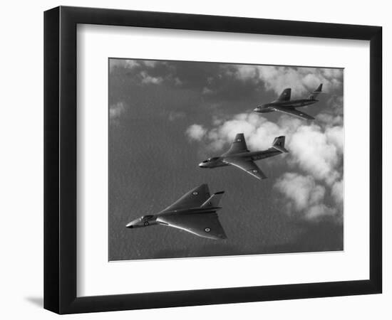 Britain's "V-Bomber" Trio Flying in Formation-null-Framed Photographic Print