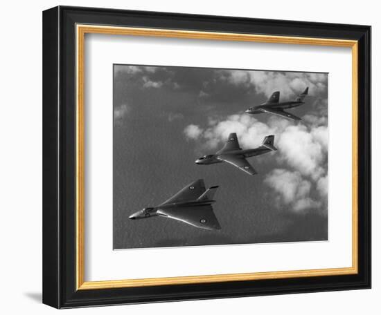 Britain's "V-Bomber" Trio Flying in Formation-null-Framed Photographic Print