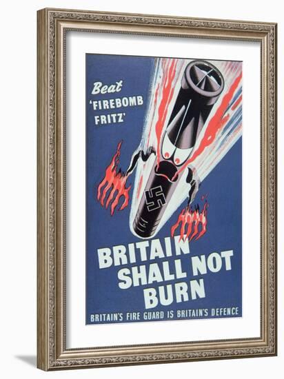 Britain Shall Not Burn, 1940-null-Framed Giclee Print