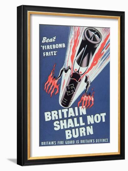 Britain Shall Not Burn, 1940-null-Framed Giclee Print