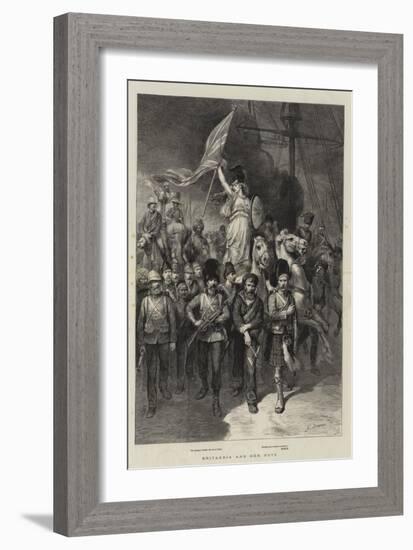 Britannia and Her Boys-Godefroy Durand-Framed Giclee Print