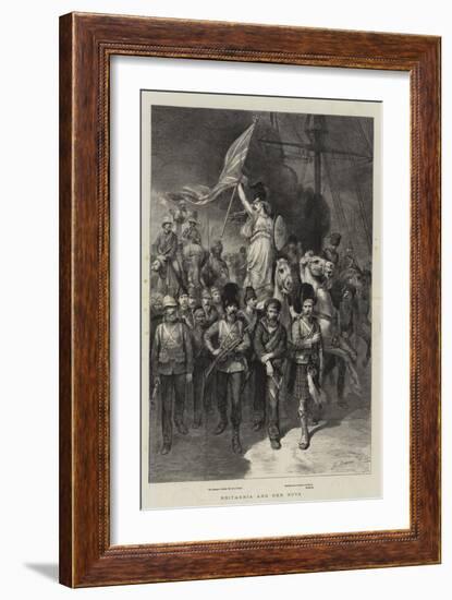 Britannia and Her Boys-Godefroy Durand-Framed Giclee Print