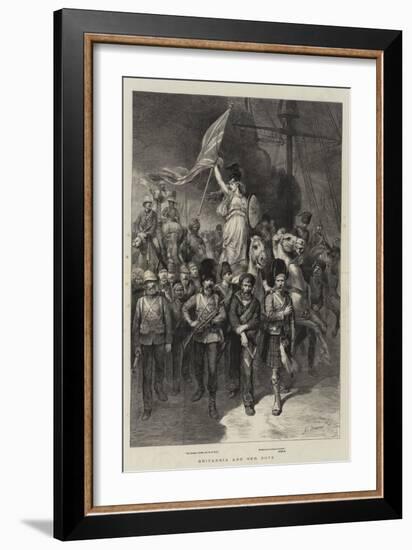 Britannia and Her Boys-Godefroy Durand-Framed Giclee Print