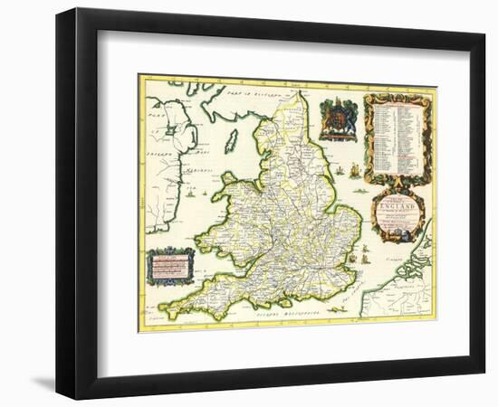 Britannia Atlas, 1675-John Ogilby-Framed Giclee Print