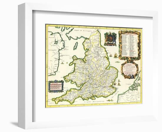 Britannia Atlas, 1675-John Ogilby-Framed Giclee Print