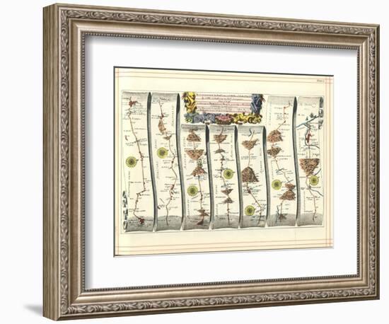 Britannia Atlas: the Continuation of the Road from London to Aberystwyth, 1675-John Ogilby-Framed Giclee Print