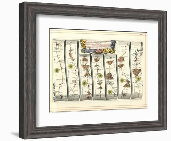 Britannia Atlas: the Continuation of the Road from London to Aberystwyth, 1675-John Ogilby-Framed Giclee Print