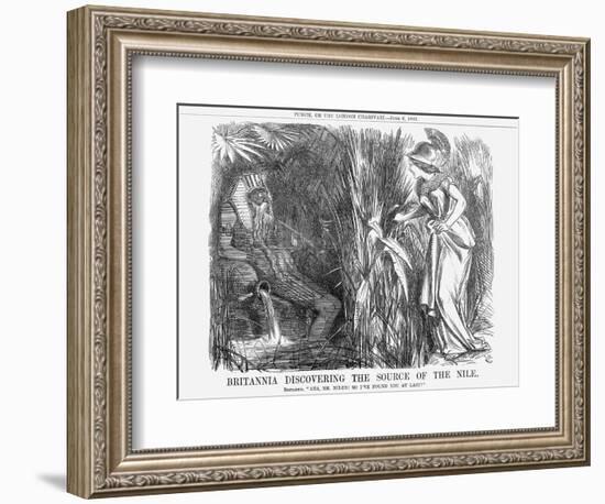 Britannia Discovering the Source of the Nile, 1863-John Tenniel-Framed Giclee Print