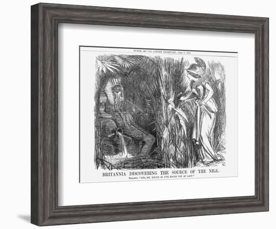 Britannia Discovering the Source of the Nile, 1863-John Tenniel-Framed Giclee Print