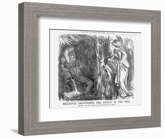 Britannia Discovering the Source of the Nile, 1863-John Tenniel-Framed Giclee Print