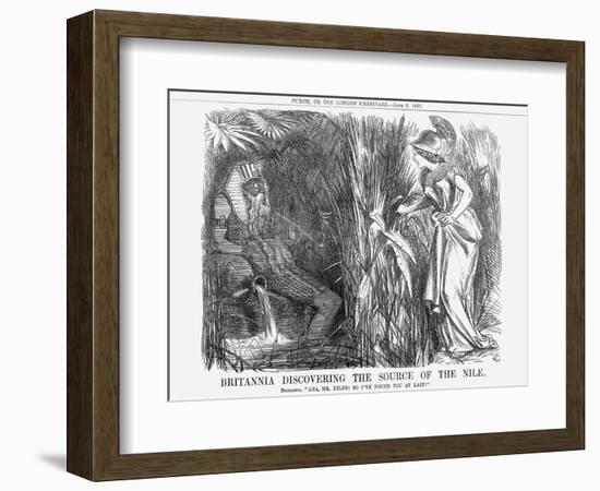 Britannia Discovering the Source of the Nile, 1863-John Tenniel-Framed Giclee Print