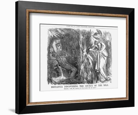 Britannia Discovering the Source of the Nile, 1863-John Tenniel-Framed Giclee Print