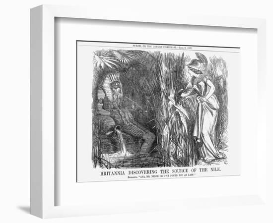 Britannia Discovering the Source of the Nile, 1863-John Tenniel-Framed Giclee Print