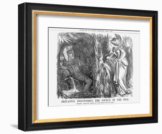 Britannia Discovering the Source of the Nile, 1863-John Tenniel-Framed Giclee Print