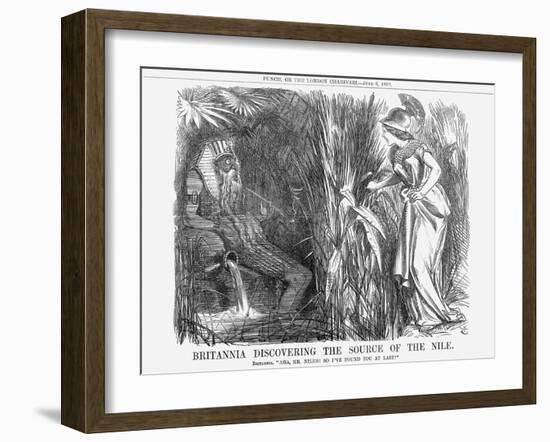 Britannia Discovering the Source of the Nile, 1863-John Tenniel-Framed Giclee Print