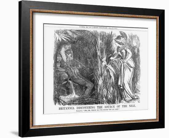 Britannia Discovering the Source of the Nile, 1863-John Tenniel-Framed Giclee Print