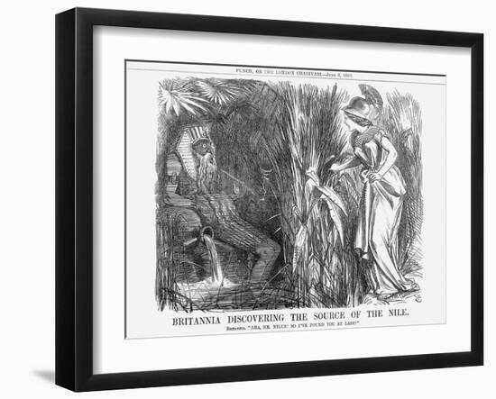 Britannia Discovering the Source of the Nile, 1863-John Tenniel-Framed Giclee Print