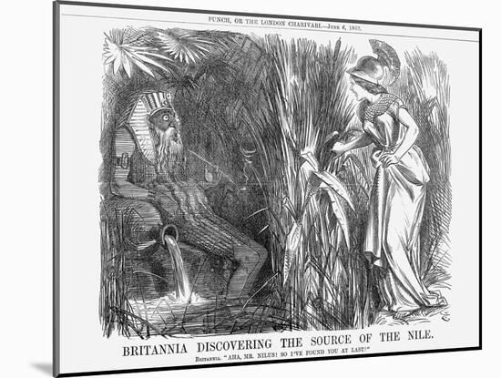 Britannia Discovering the Source of the Nile, 1863-John Tenniel-Mounted Giclee Print