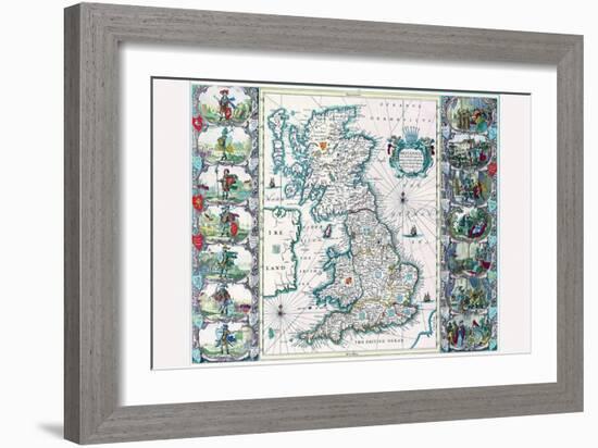 Britannia-John Speed-Framed Art Print