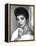 British actress Joan Collins in the 50's (b/w photo)-null-Framed Stretched Canvas