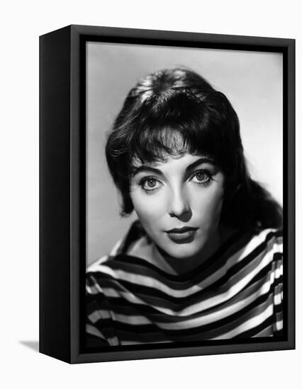 British actress Joan Collins in the 50's (b/w photo)-null-Framed Stretched Canvas