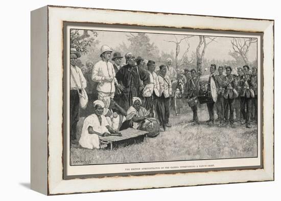 British Administrator Interviews a Native Chief in the Gambia-null-Framed Stretched Canvas