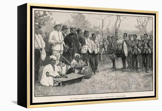 British Administrator Interviews a Native Chief in the Gambia-null-Framed Stretched Canvas