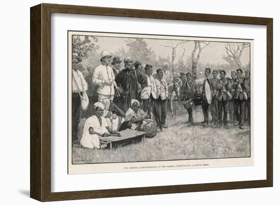 British Administrator Interviews a Native Chief in the Gambia-null-Framed Premium Giclee Print