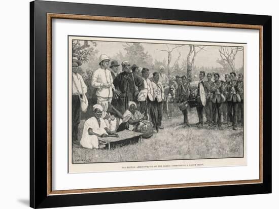 British Administrator Interviews a Native Chief in the Gambia-null-Framed Premium Giclee Print