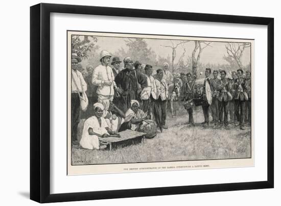 British Administrator Interviews a Native Chief in the Gambia-null-Framed Premium Giclee Print