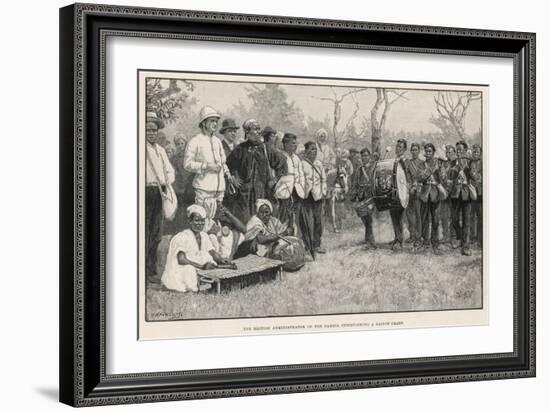 British Administrator Interviews a Native Chief in the Gambia-null-Framed Premium Giclee Print