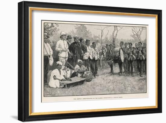 British Administrator Interviews a Native Chief in the Gambia-null-Framed Premium Giclee Print