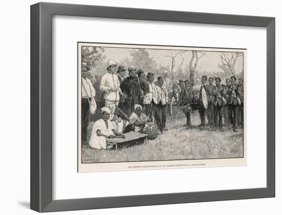 British Administrator Interviews a Native Chief in the Gambia-null-Framed Art Print