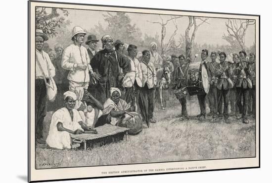 British Administrator Interviews a Native Chief in the Gambia-null-Mounted Art Print