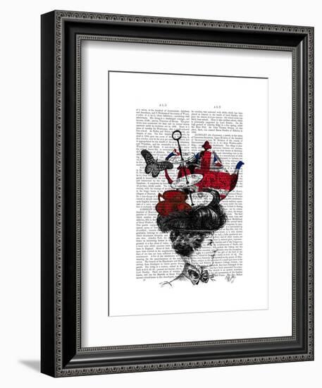 British Afternoon Tea Hat-Fab Funky-Framed Art Print