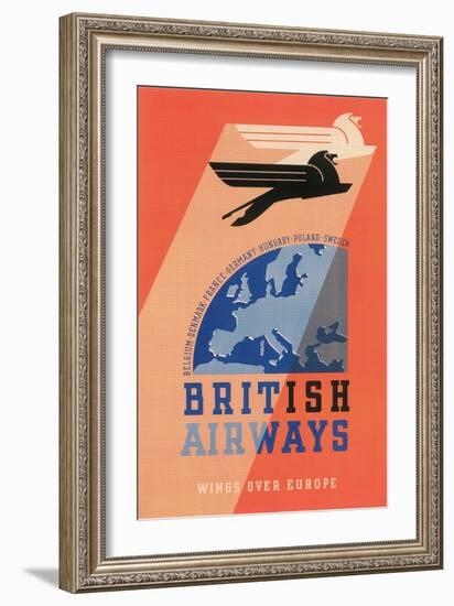 British Airways Travel Poster-null-Framed Art Print