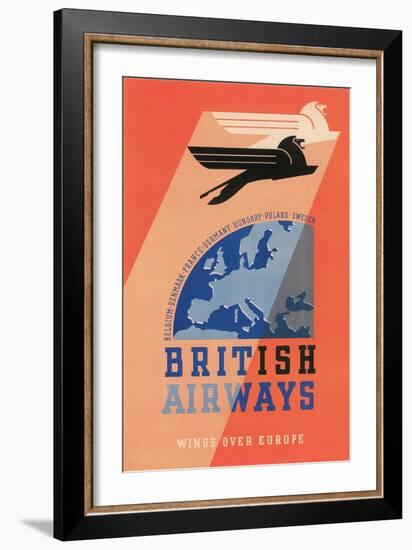 British Airways Travel Poster-null-Framed Art Print