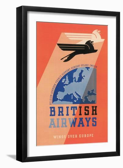 British Airways Travel Poster-null-Framed Art Print