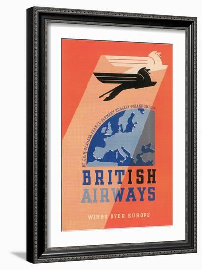 British Airways Travel Poster-null-Framed Art Print