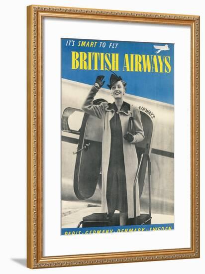 British Airways Travel Poster-null-Framed Art Print