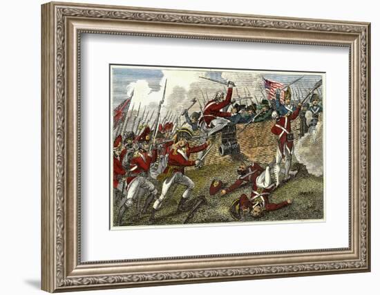 British and American Troops at the Battle of Bunker Hill During the American Revolutionary War-null-Framed Photographic Print