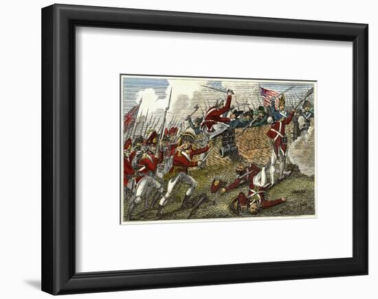 British and American Troops at the Battle of Bunker Hill During the American Revolutionary War-null-Framed Photographic Print