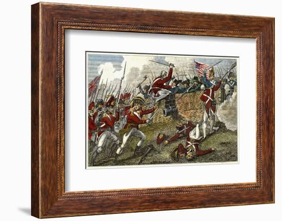 British and American Troops at the Battle of Bunker Hill During the American Revolutionary War-null-Framed Photographic Print