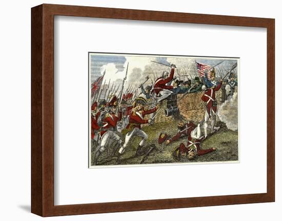 British and American Troops at the Battle of Bunker Hill During the American Revolutionary War-null-Framed Photographic Print